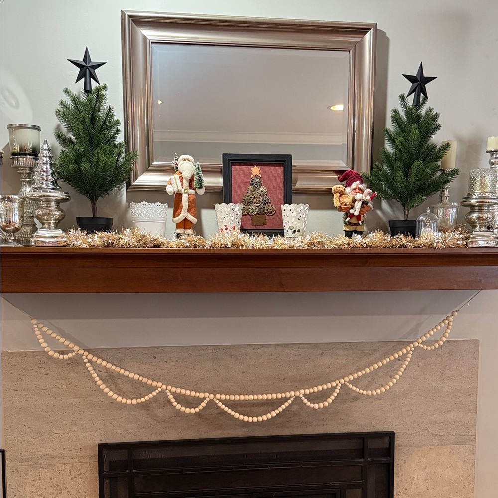 West Elm Natural Wooden Bead Garland